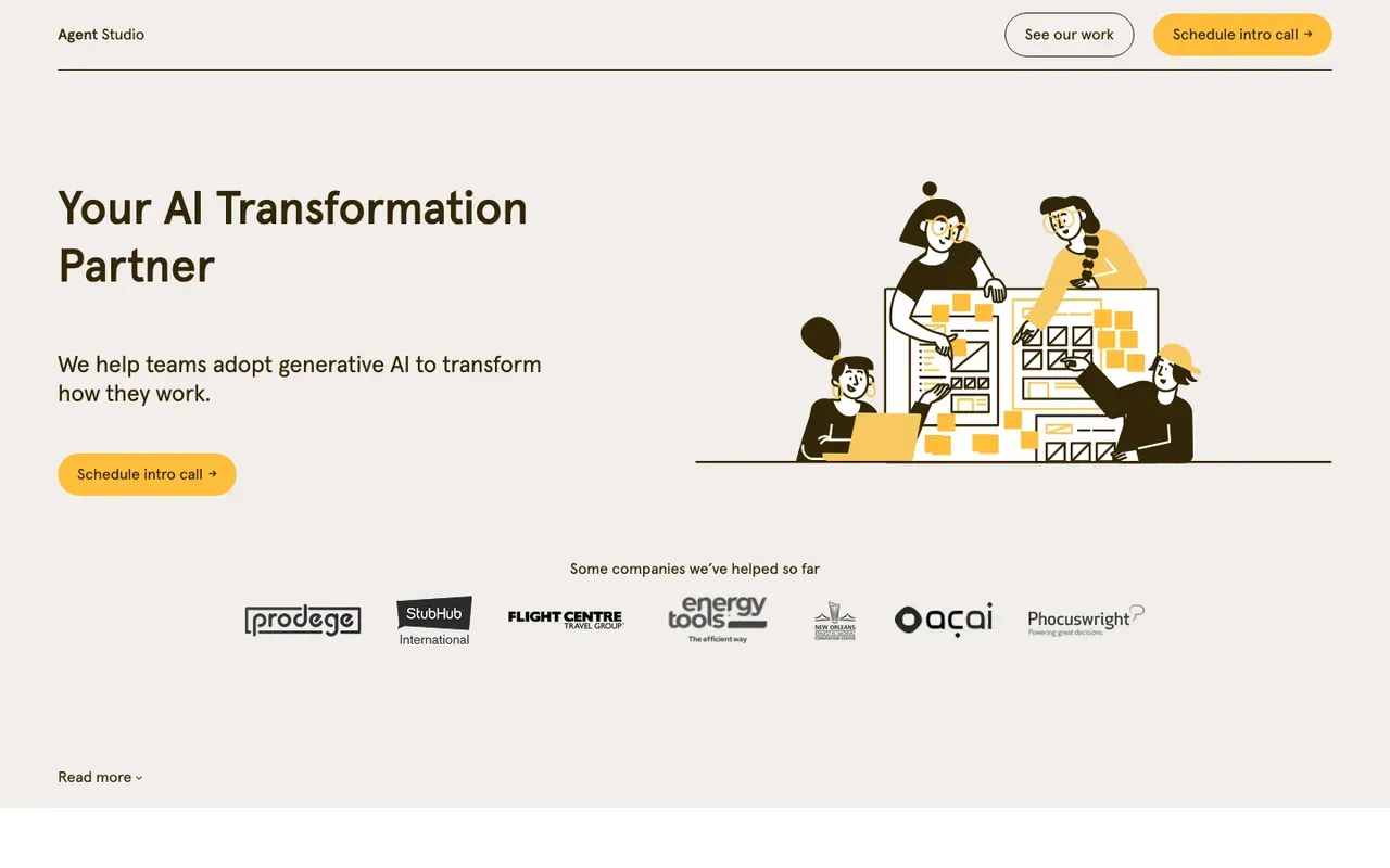 Agent Studio homepage