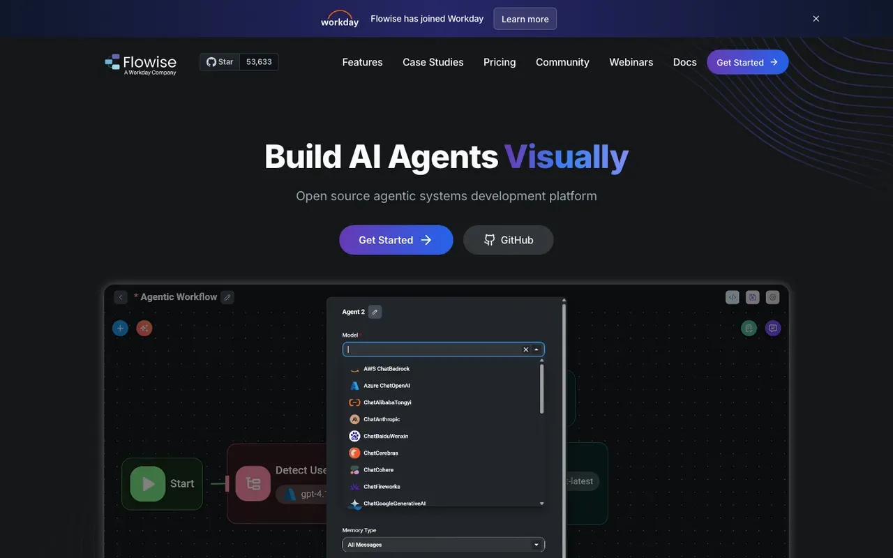 Flowise homepage